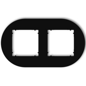 2-gang universal round plastic frame