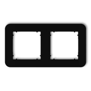2-gang universal plastic frame with rounded edges