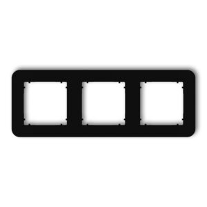 3-gang universal plastic frame with rounded edges
