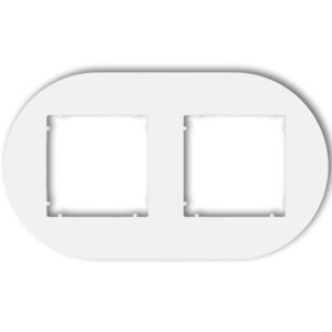 2-gang universal round plastic frame