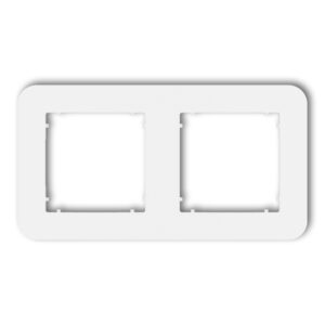 2-gang universal plastic frame with rounded edges