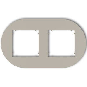 2-gang universal round plastic frame