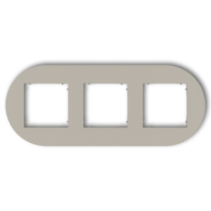 3-gang universal round plastic frame