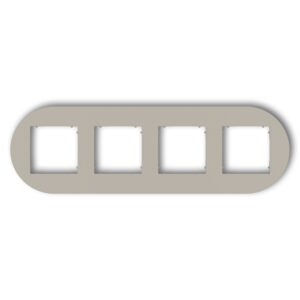 4-gang universal round plastic frame