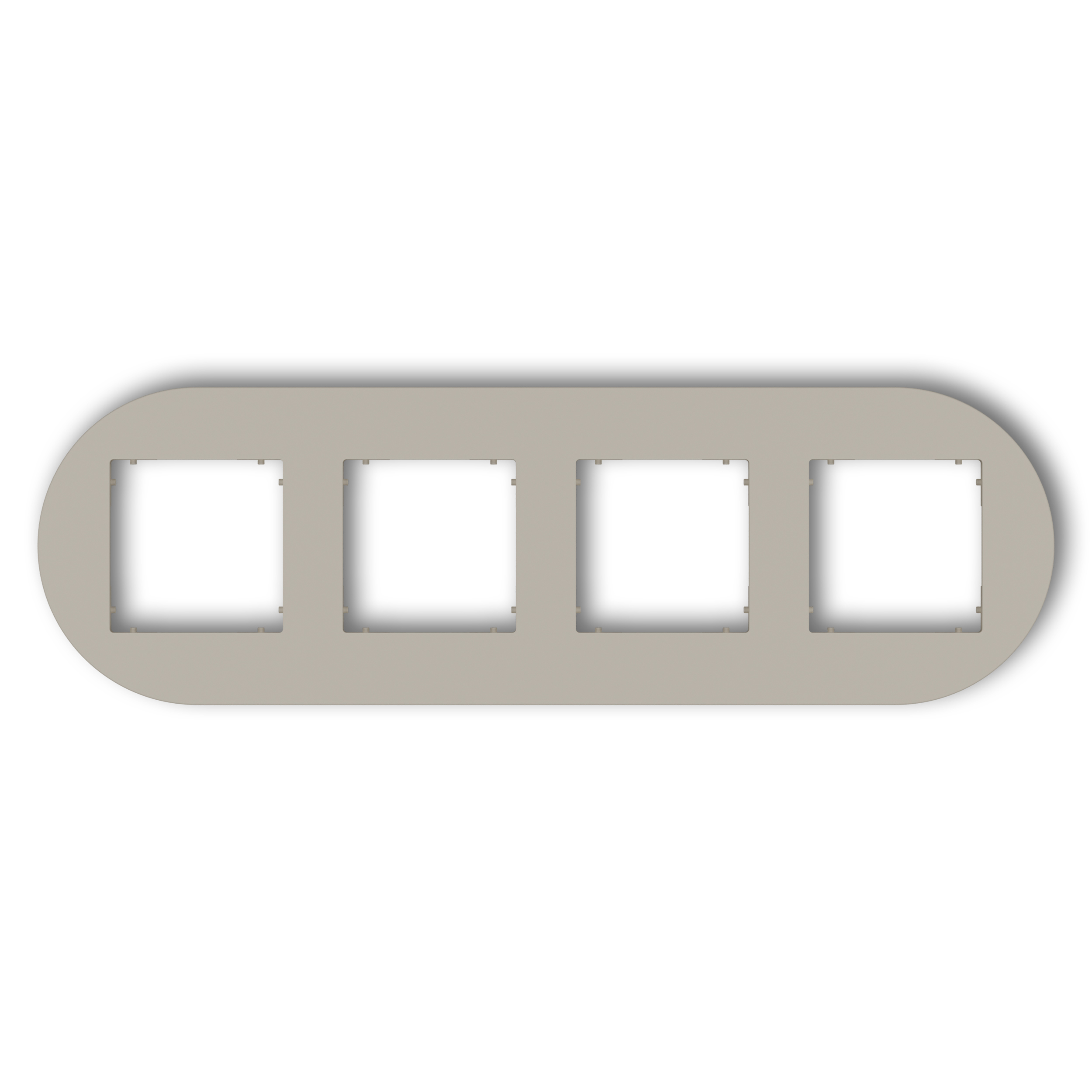 4-gang universal round plastic frame
