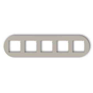5-gang universal round plastic frame