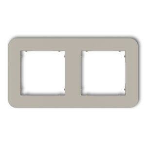 2-gang universal plastic frame with rounded edges