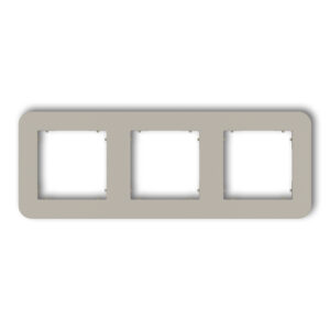 3-gang universal plastic frame with rounded edges