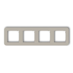 4-gang universal plastic frame with rounded edges