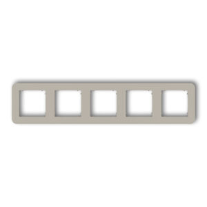 5-gang universal plastic frame with rounded edges