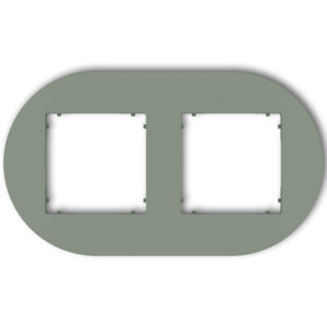 2-gang universal round plastic frame