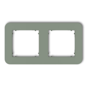 2-gang universal plastic frame with rounded edges