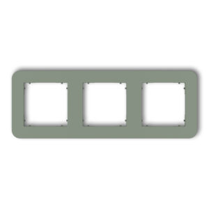 3-gang universal plastic frame with rounded edges