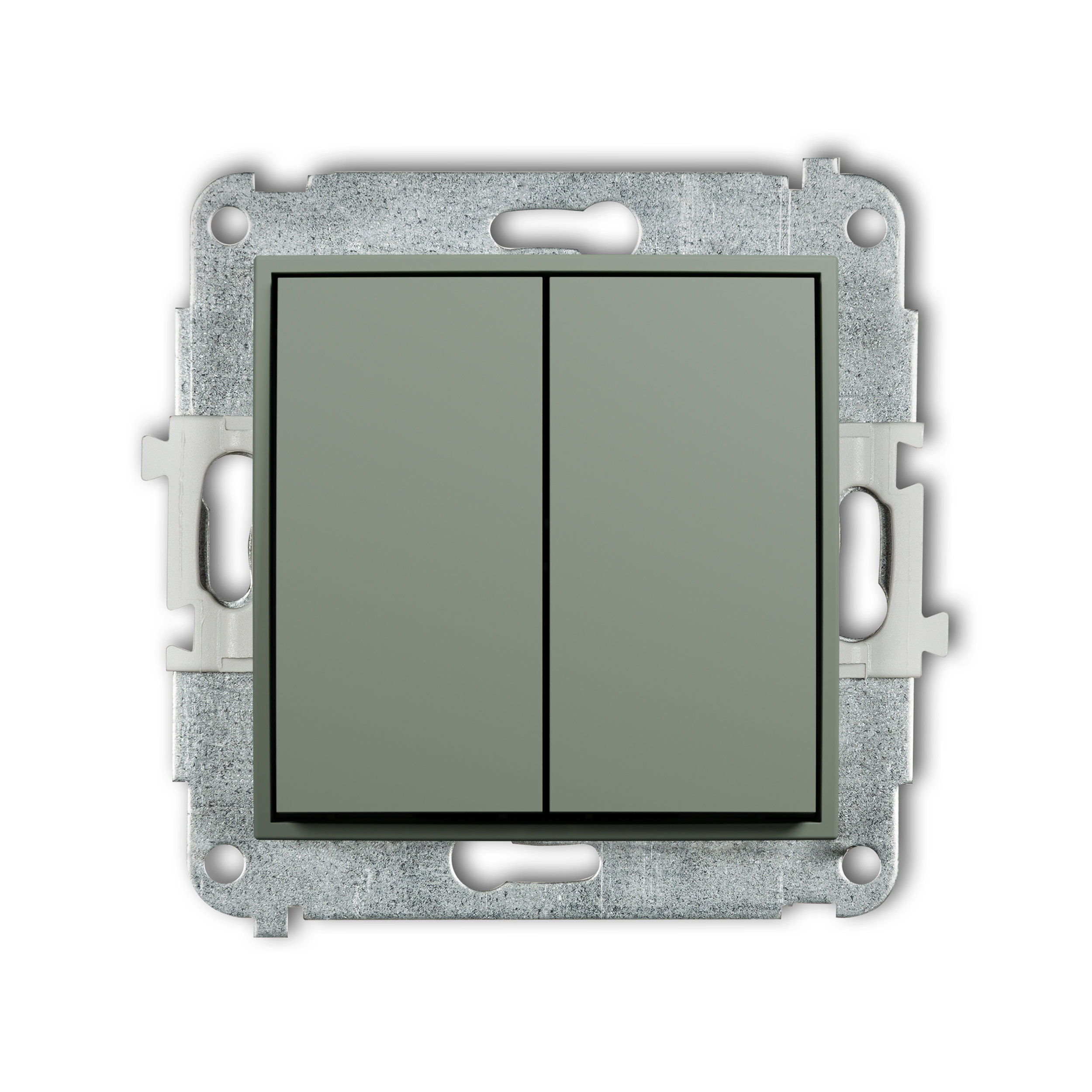 Double intermediate switch mechanism (double button without pictogram)