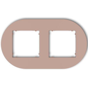 2-gang universal round plastic frame