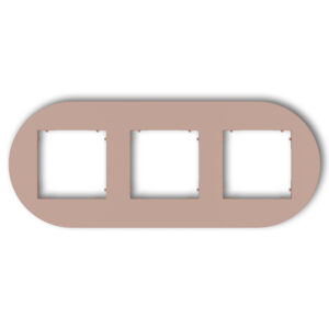 3-gang universal round plastic frame