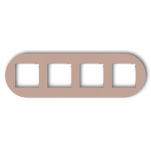 4-gang universal round plastic frame