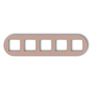 5-gang universal round plastic frame