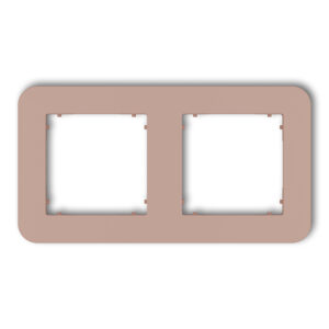 2-gang universal plastic frame with rounded edges