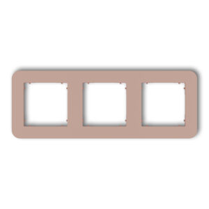 3-gang universal plastic frame with rounded edges