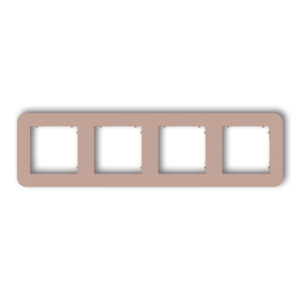 4-gang universal plastic frame with rounded edges