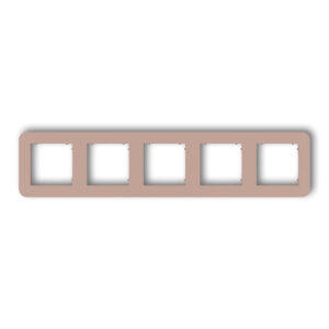 5-gang universal plastic frame with rounded edges