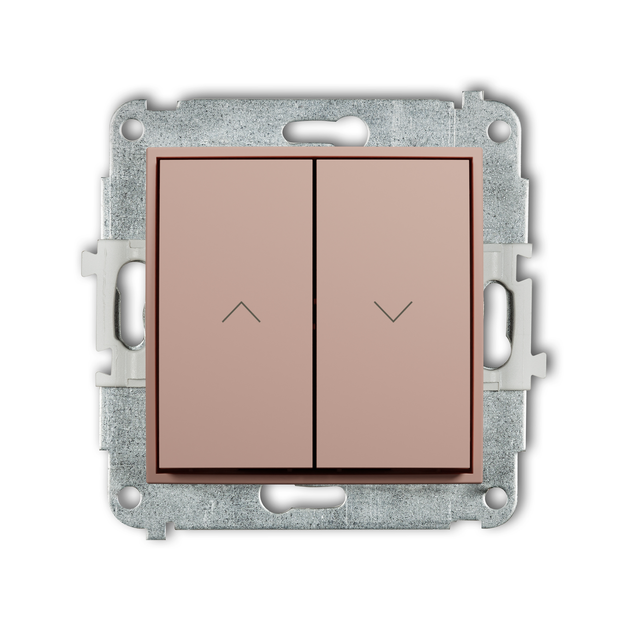 Roller blind push button switch mechanism