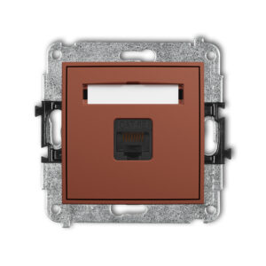 Single computer socket mechanism 1xRJ45, cat. 5e, 8-contact