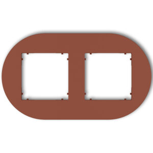 2-gang universal round plastic frame