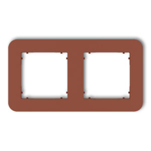 2-gang universal plastic frame with rounded edges