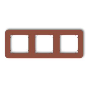 3-gang universal plastic frame with rounded edges