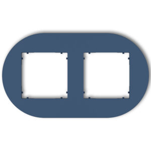 2-gang universal round plastic frame