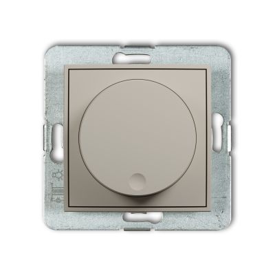 dimmer met druk/ draai mechanisme voor ledlampen, taupe